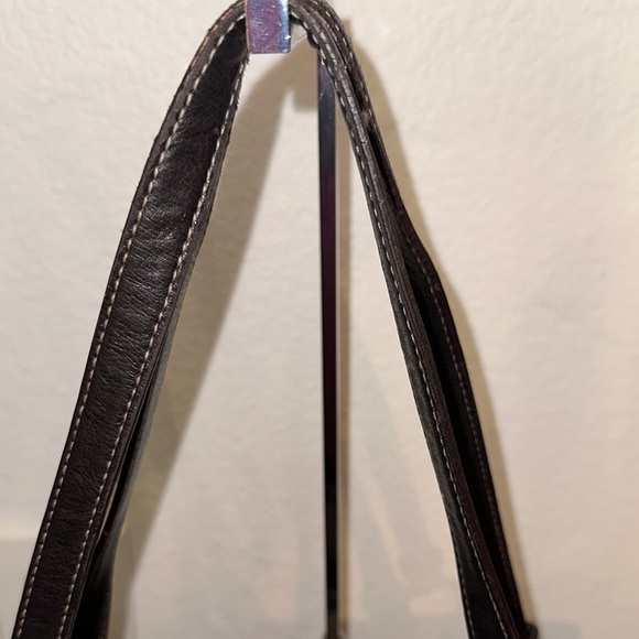 Authentic Coach F18917 Peyton Signature Logo Heritage Handbag Tote Brown Vtg Y2K - Picture 6 of 10